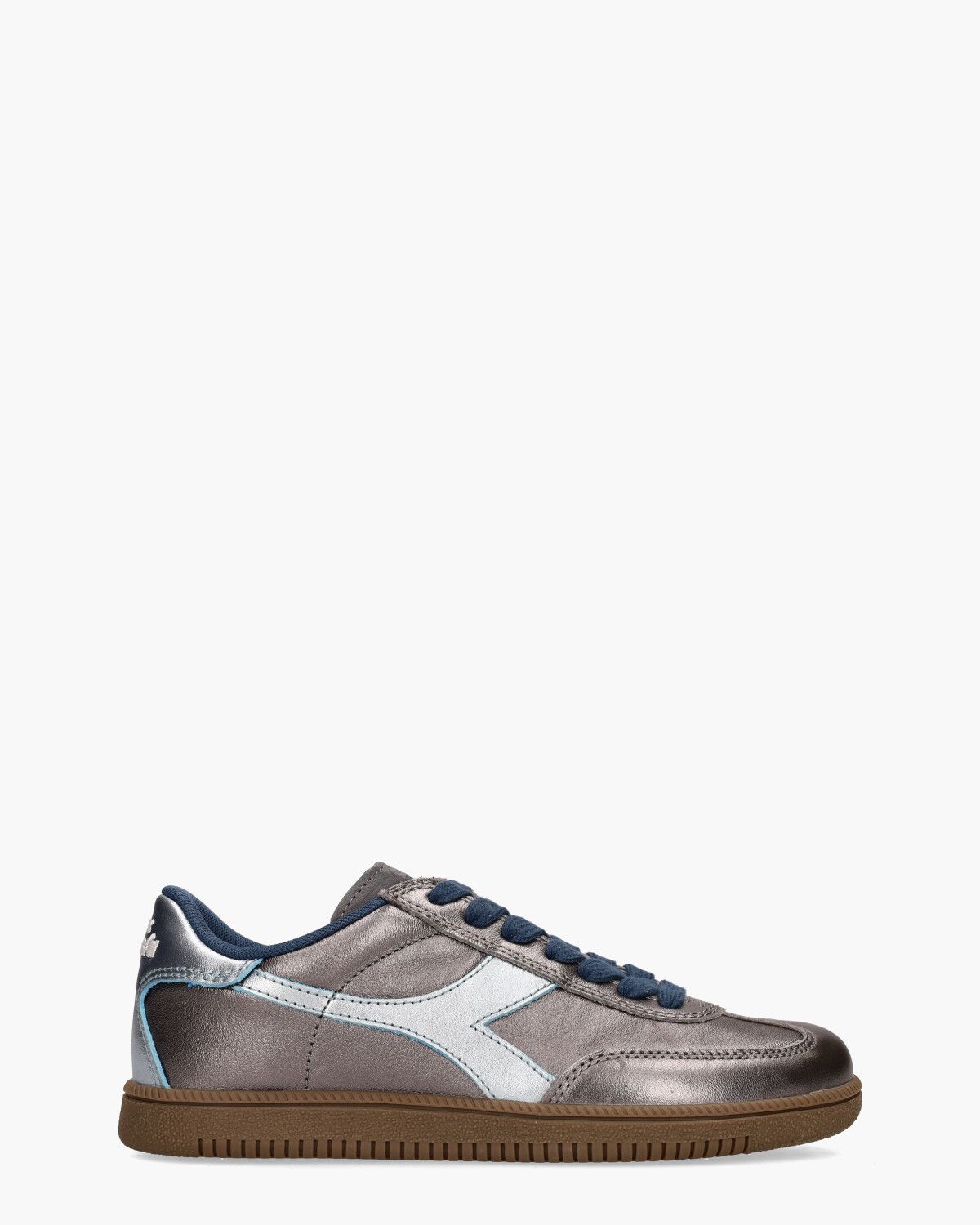Trainer Metalized Antraciet/Blauwe Damessneakers
