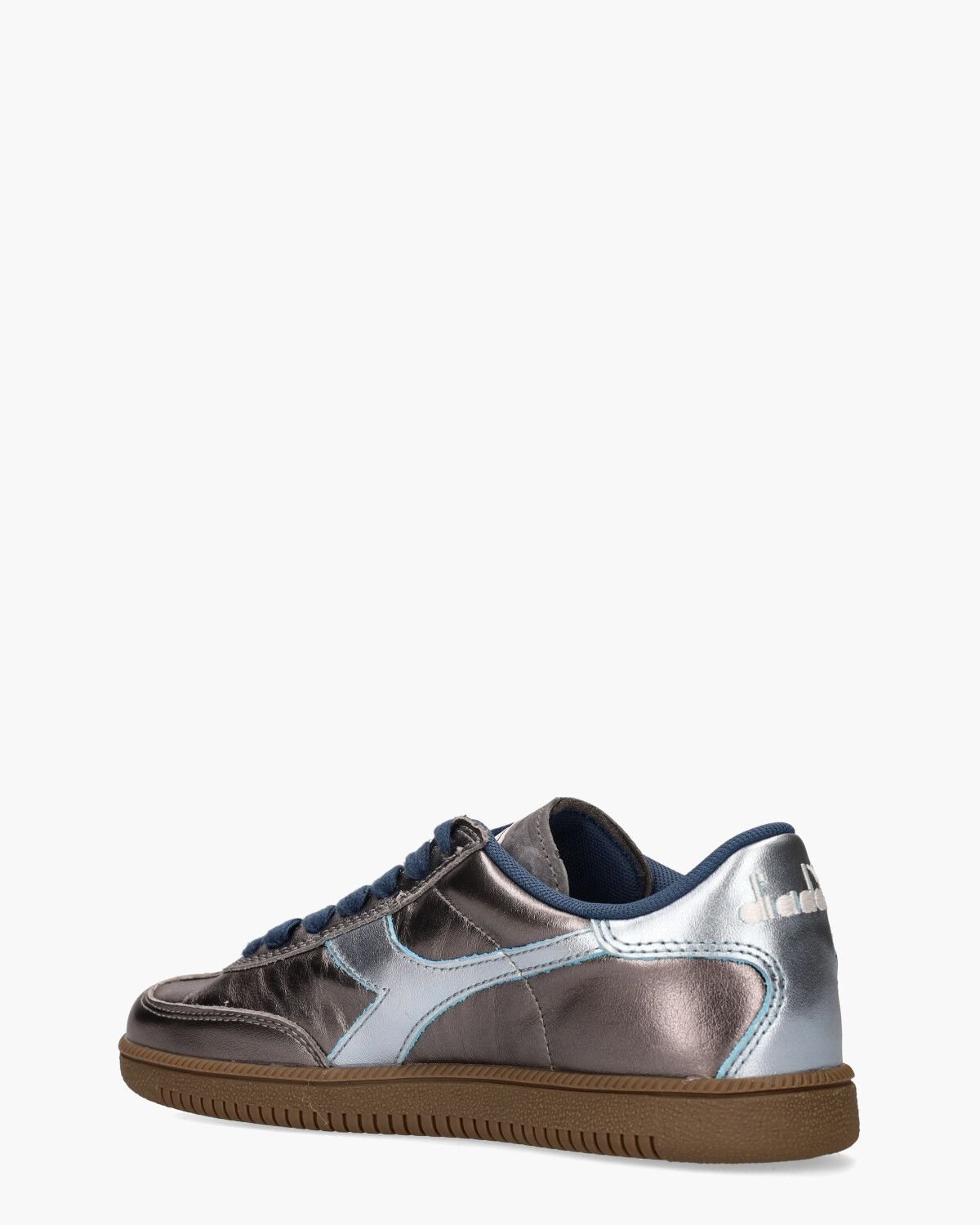 Trainer Metalized Antraciet/Blauwe Damessneakers
