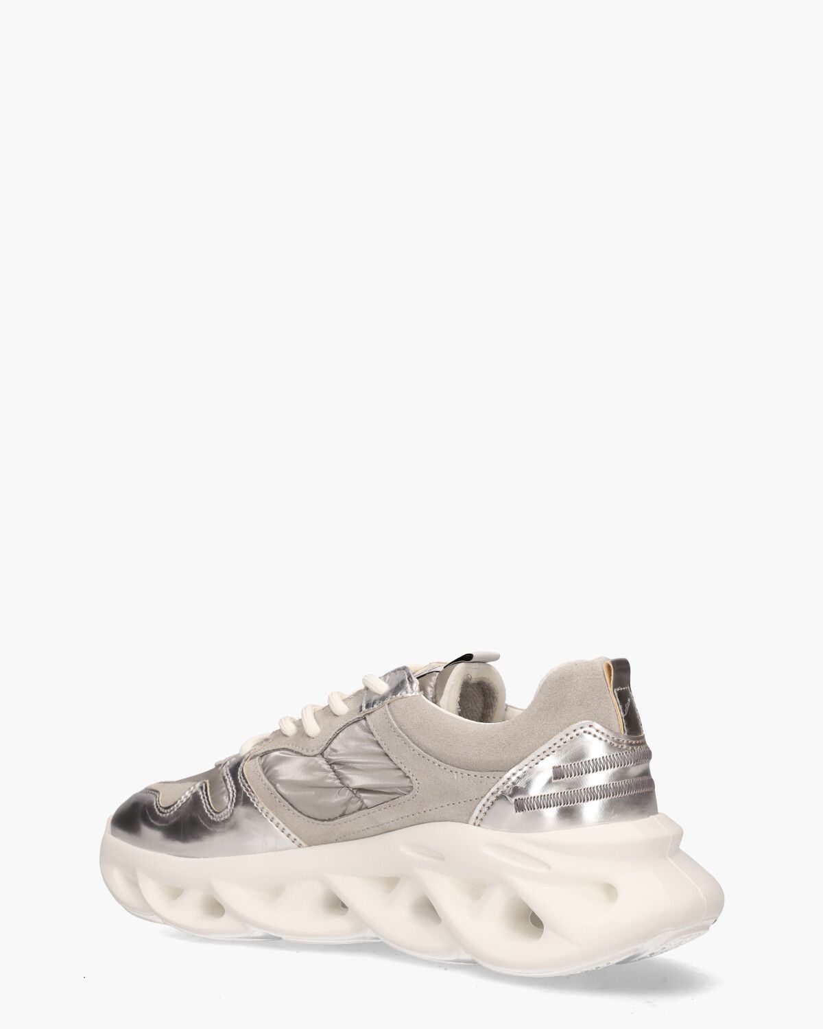 Cassandra Beige/Zilver Damessneakers