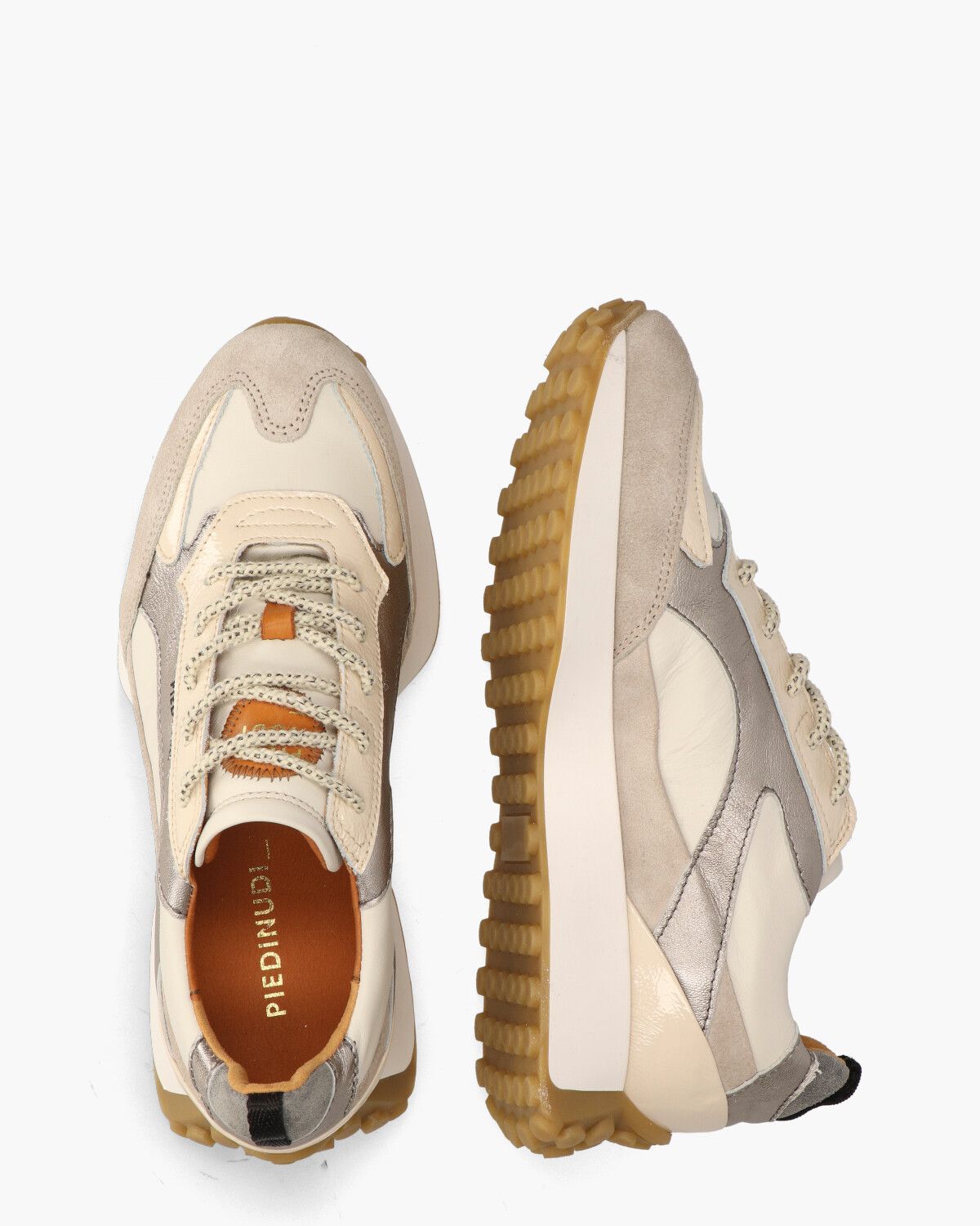 2691-01.07 Off-White/Zilver Damessneakers