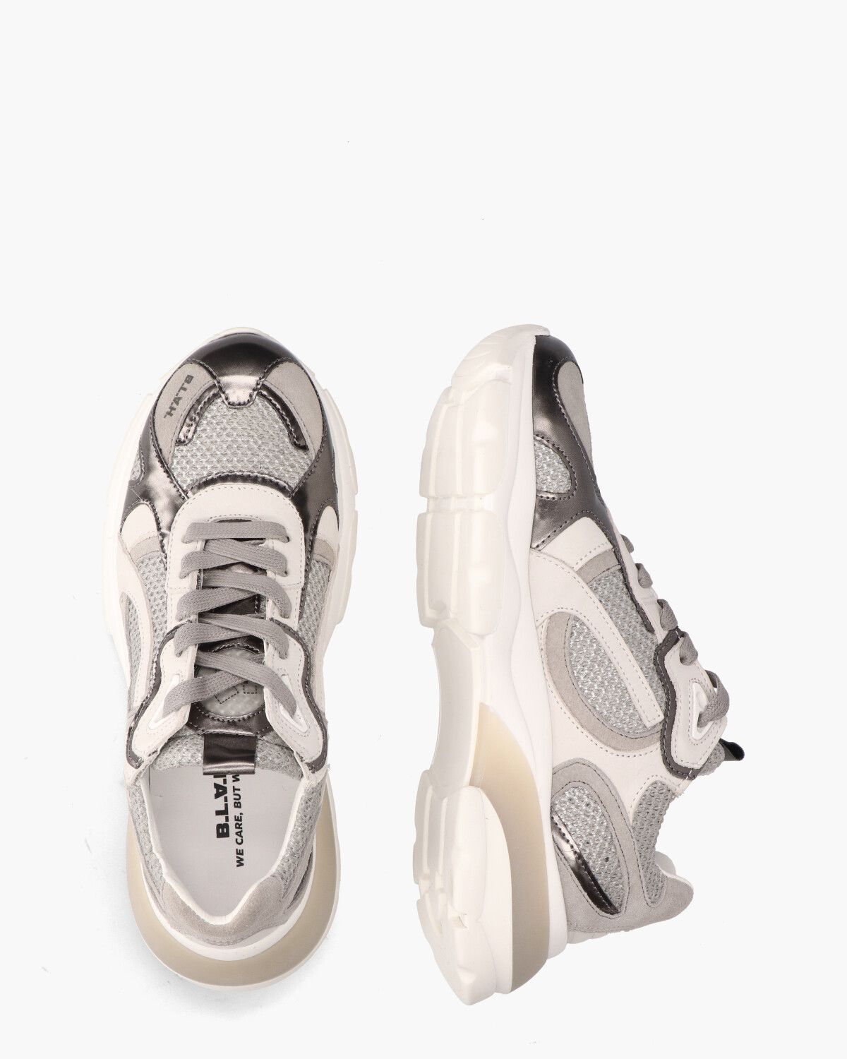 Muriel Wit/Grijs Damessneakers