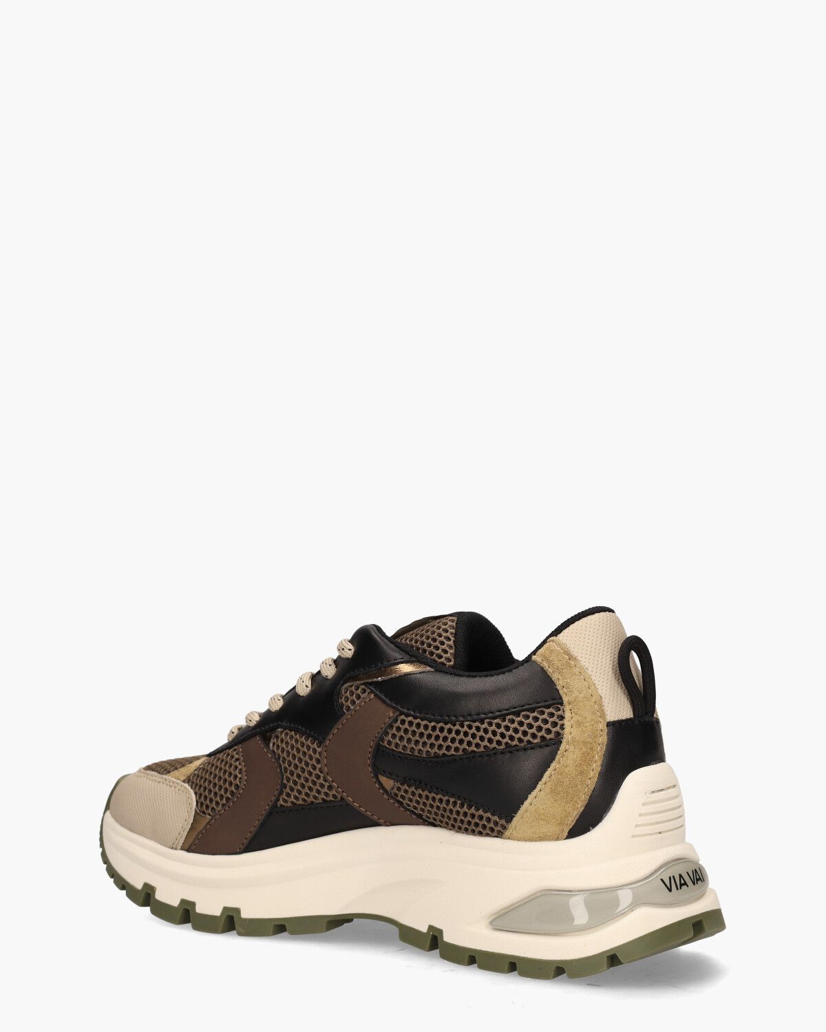 Via Vai Liz Ivy Bruin Zwart Damessneakers Van Arendonk