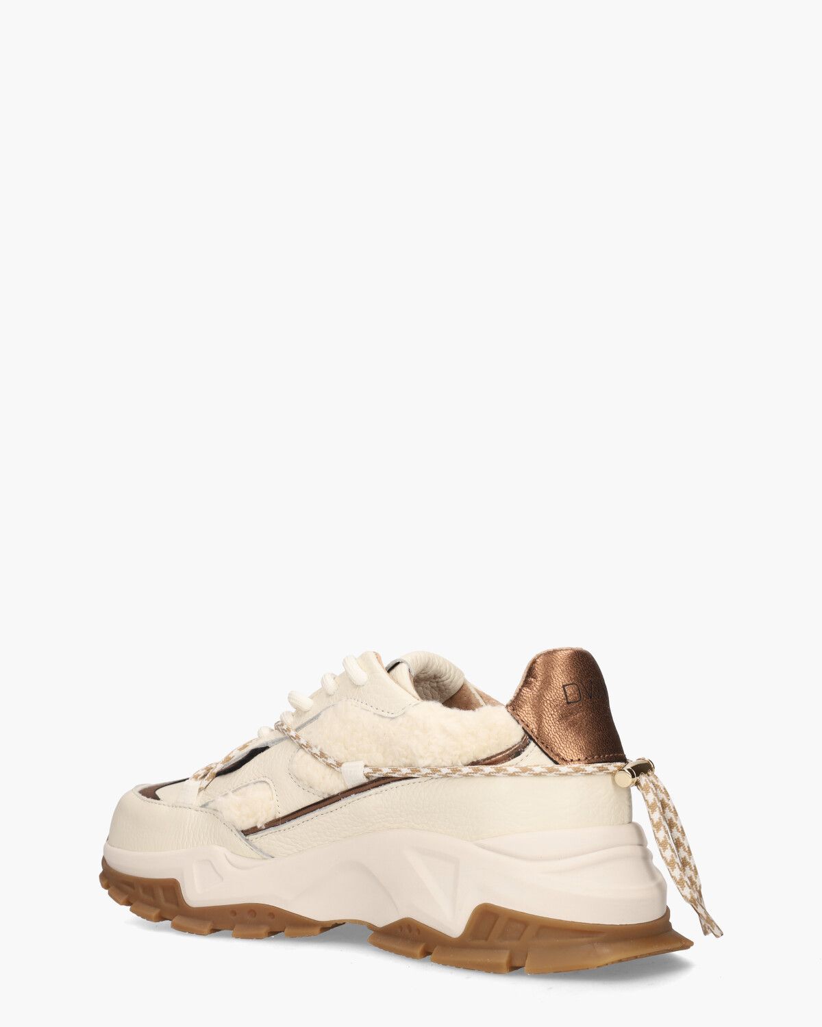 Bonney Teddy Off-White/Brons Damessneakers
