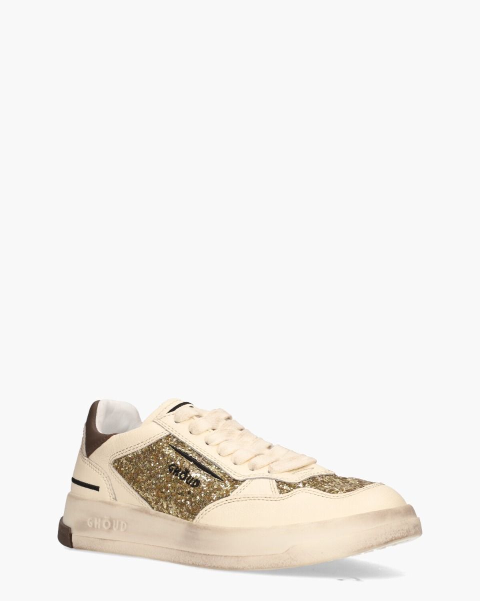 Tweener Low Off-White/Goud Damessneakers