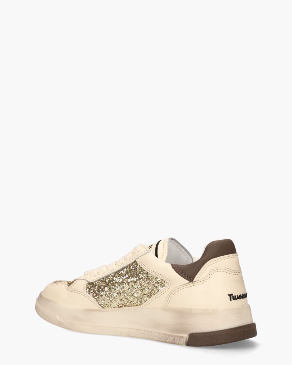 Tweener Low Off-White/Goud Damessneakers