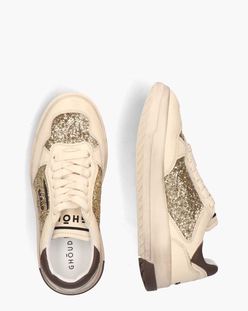 Tweener Low Off-White/Goud Damessneakers