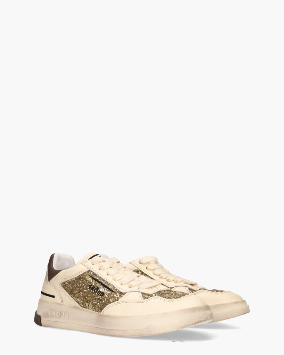 Tweener Low Off-White/Goud Damessneakers