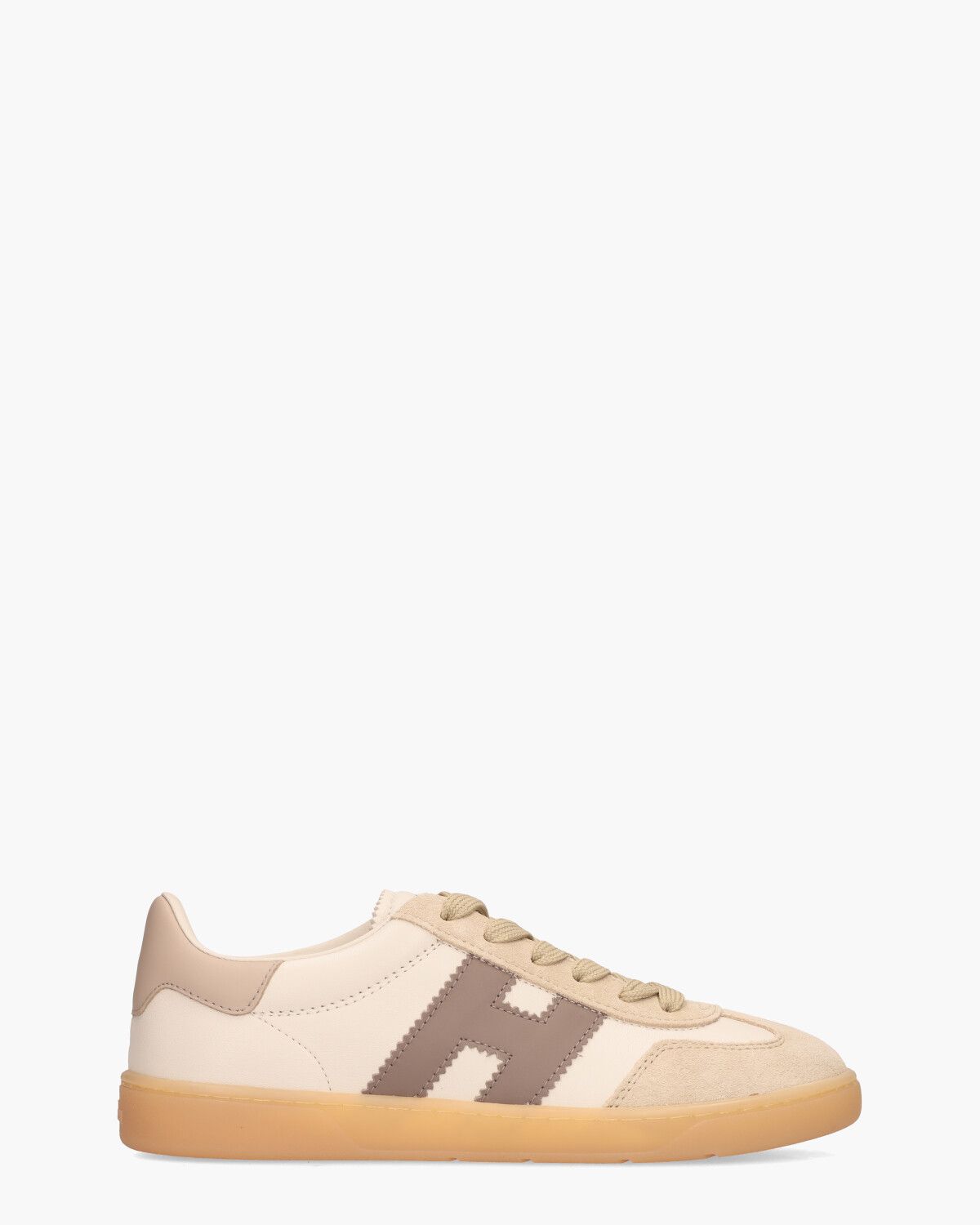 Cool Off-White/Taupe Damessneakers