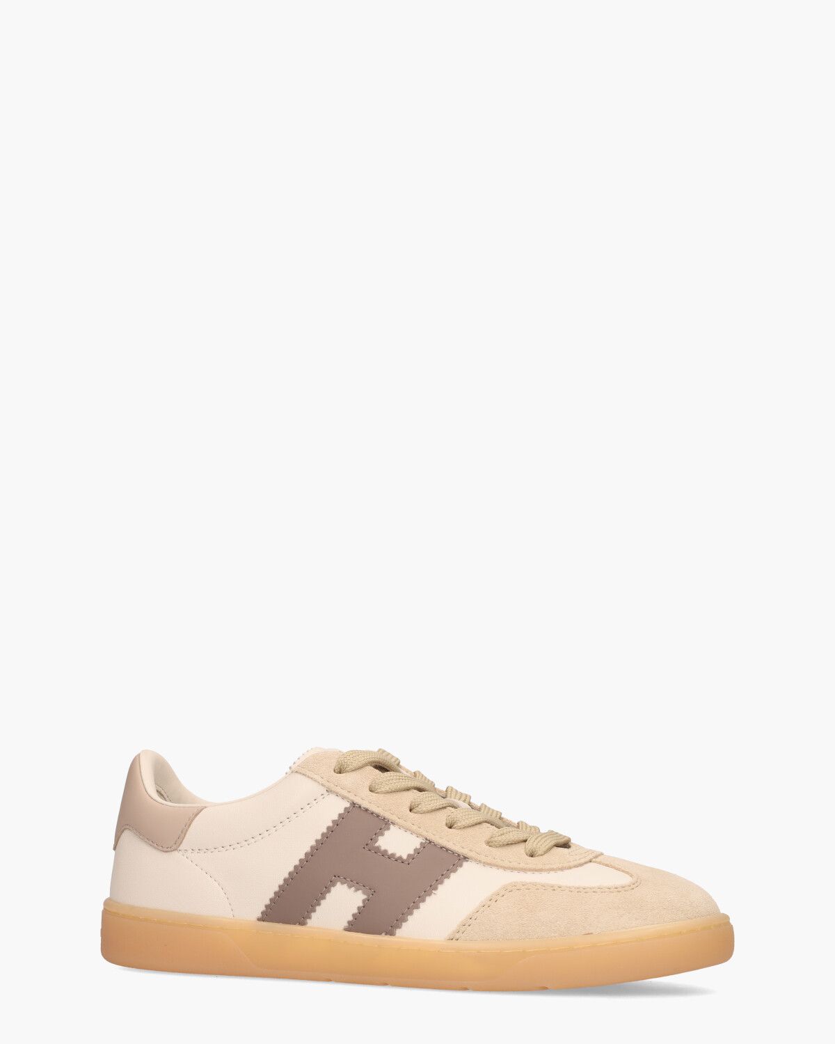 Cool Off-White/Taupe Damessneakers