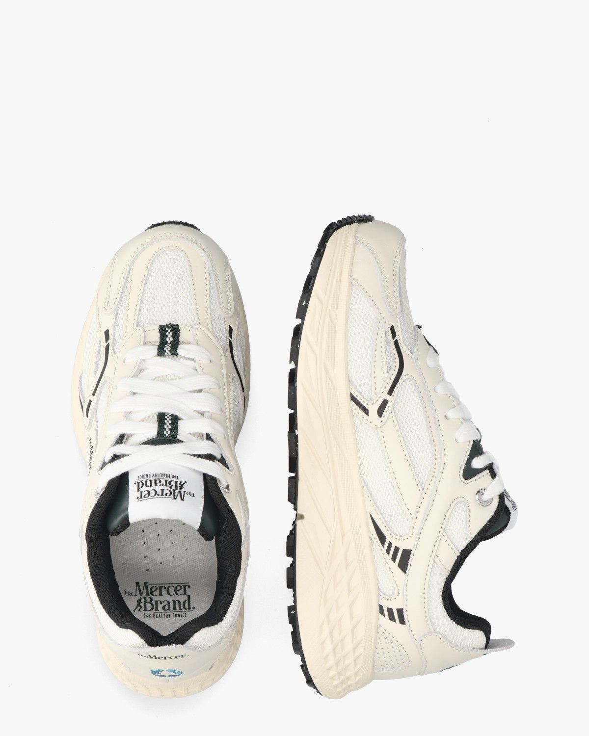 The Re-Run Max Nappa Beige/Zwart Damessneakers