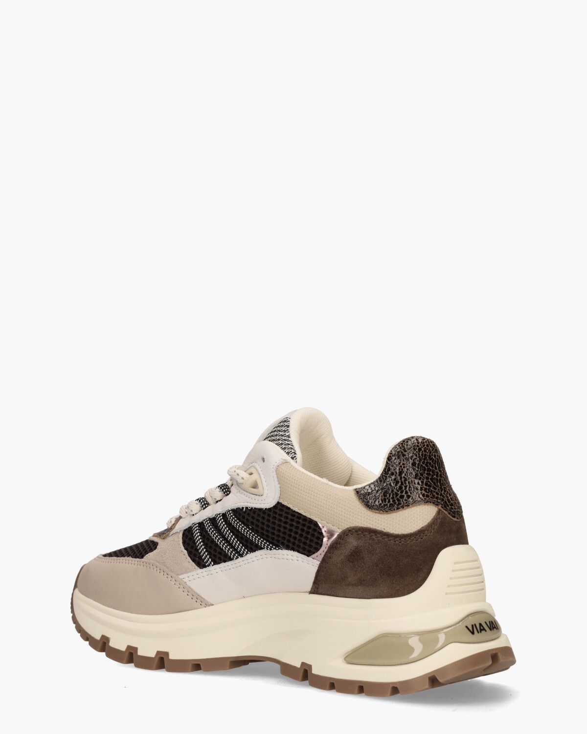 Liz Dae Donkerbruin/Beige Damessneakers