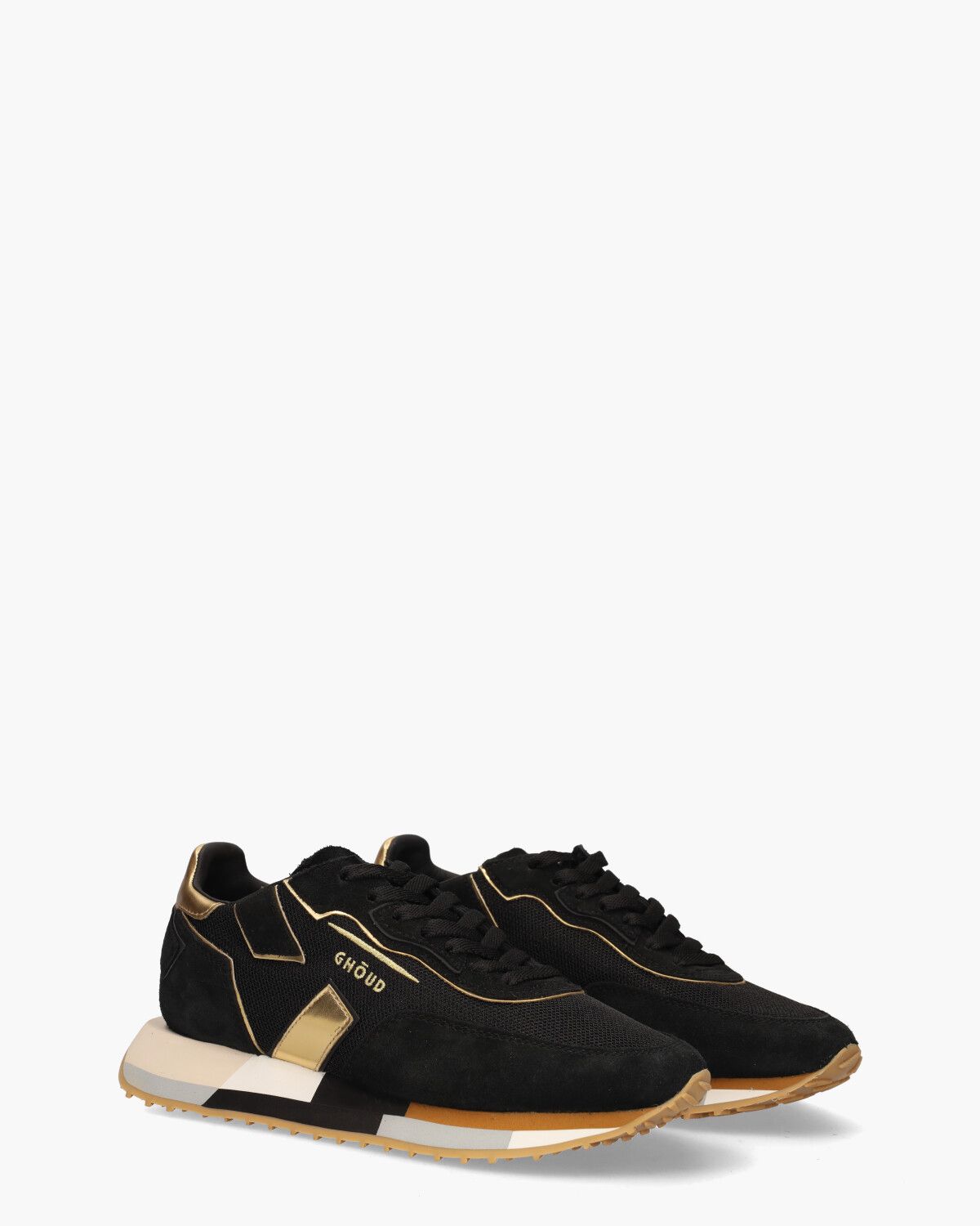 Zwart met hotsell goud sneakers