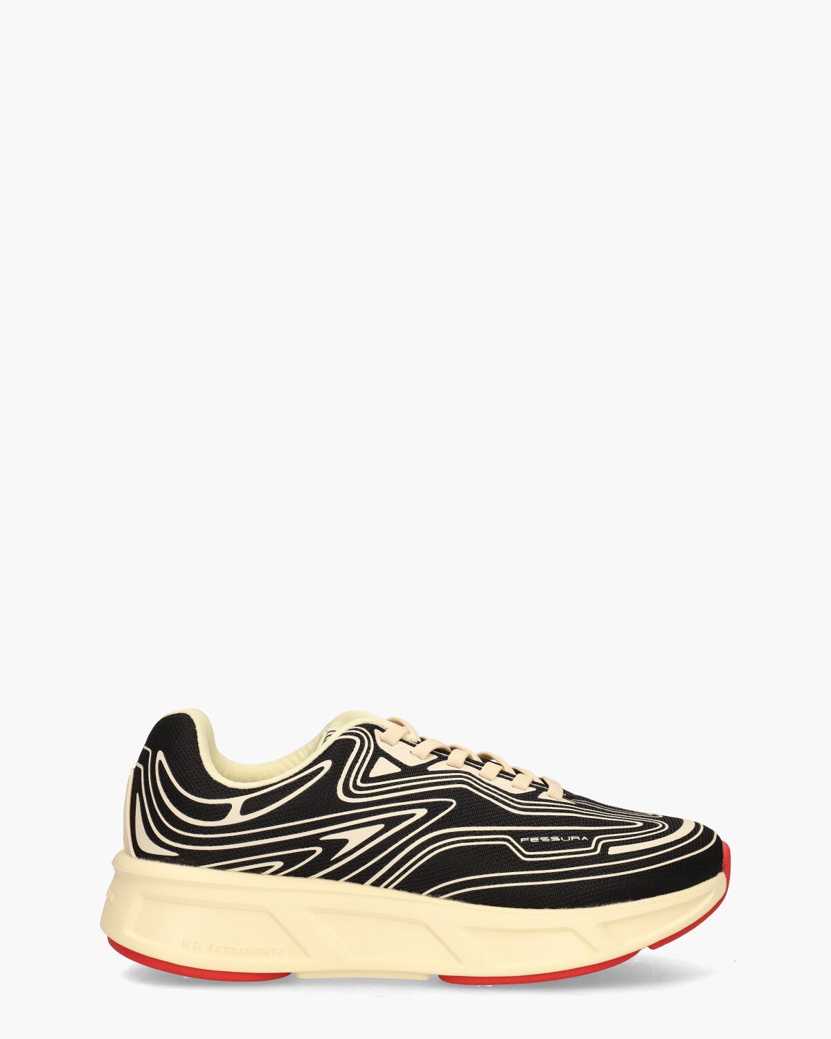 Run #01 Zwart/Off-White Damessneakers