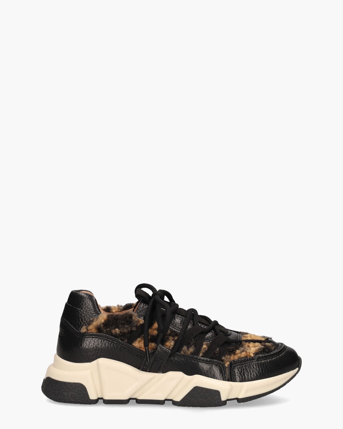 Los Angeles Teddy Zwart/Bruin Damessneakers