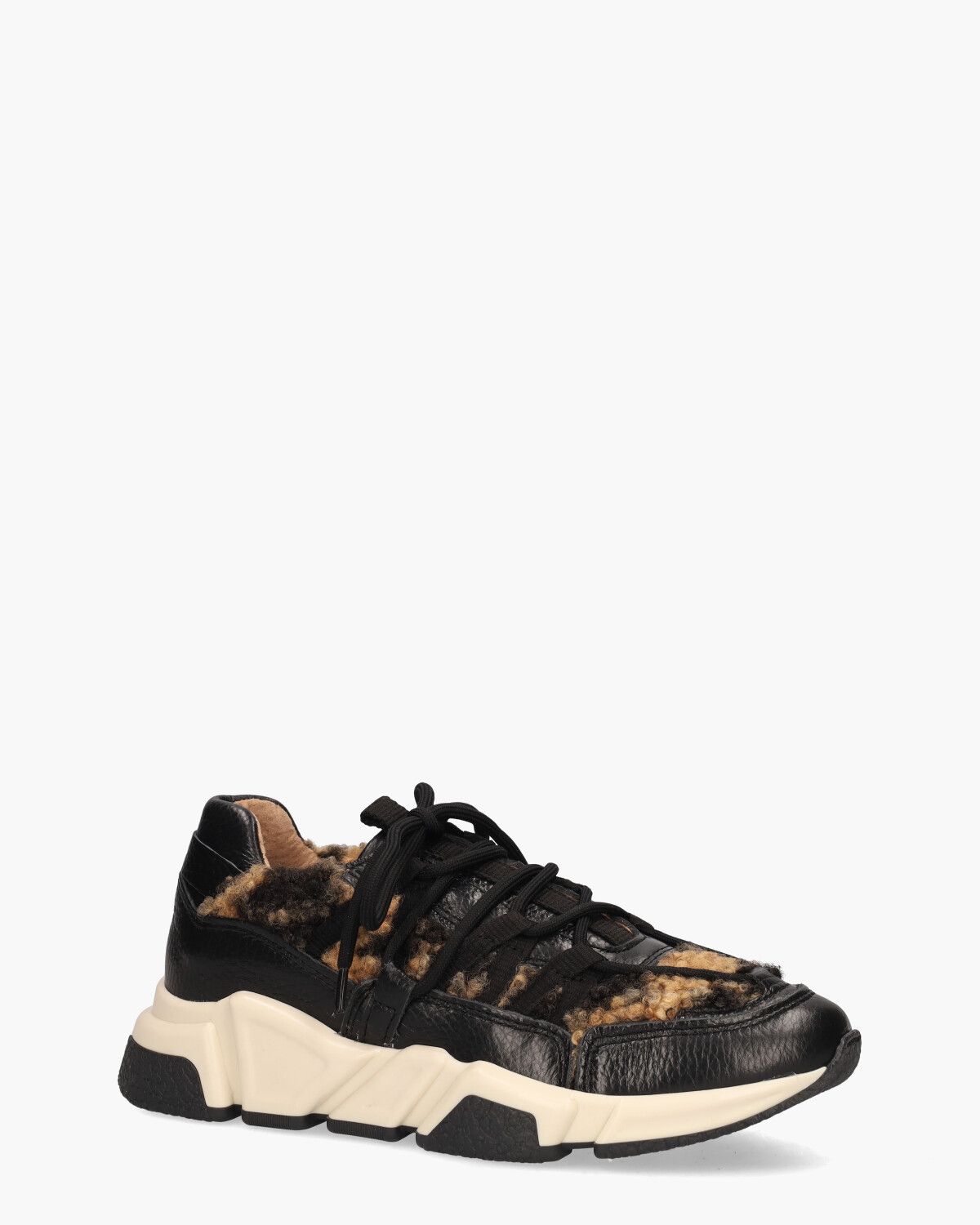 Los Angeles Teddy Zwart/Bruin Damessneakers