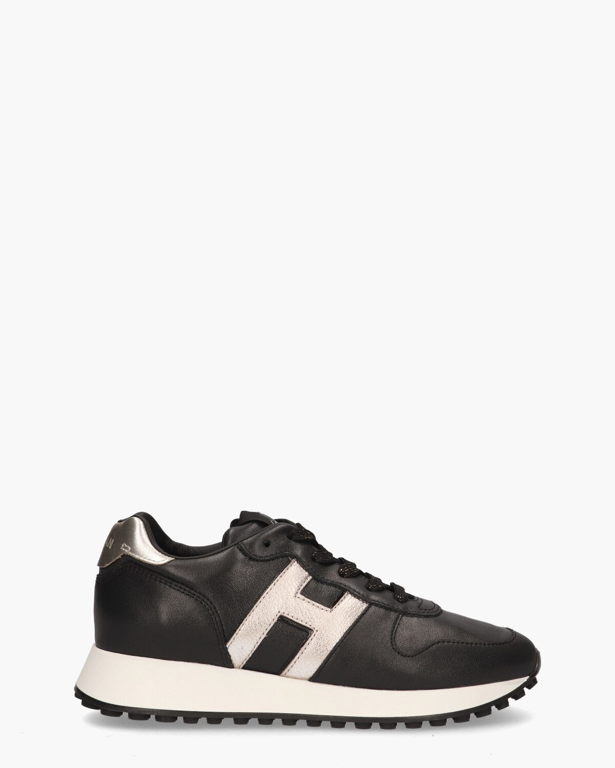 H383 Zwart/Goud Damessneakers