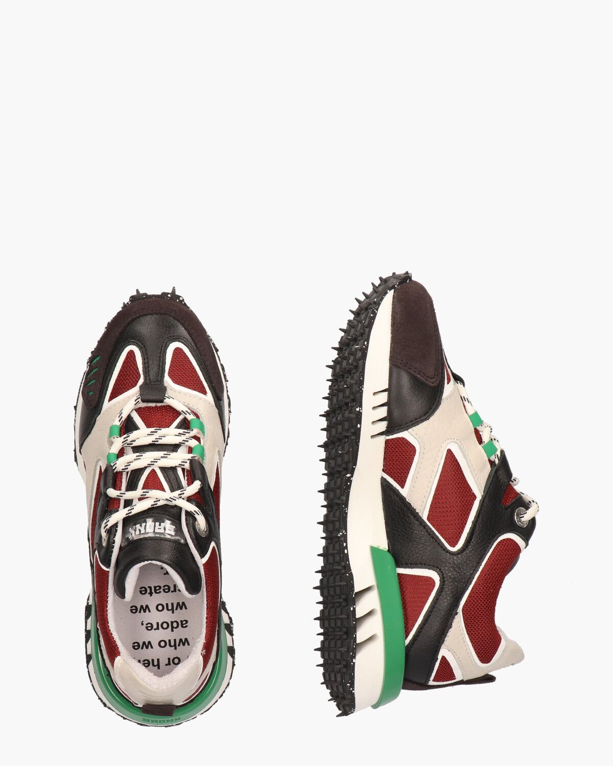 Hacker Bordeauxrood/Multicolor Damessneakers