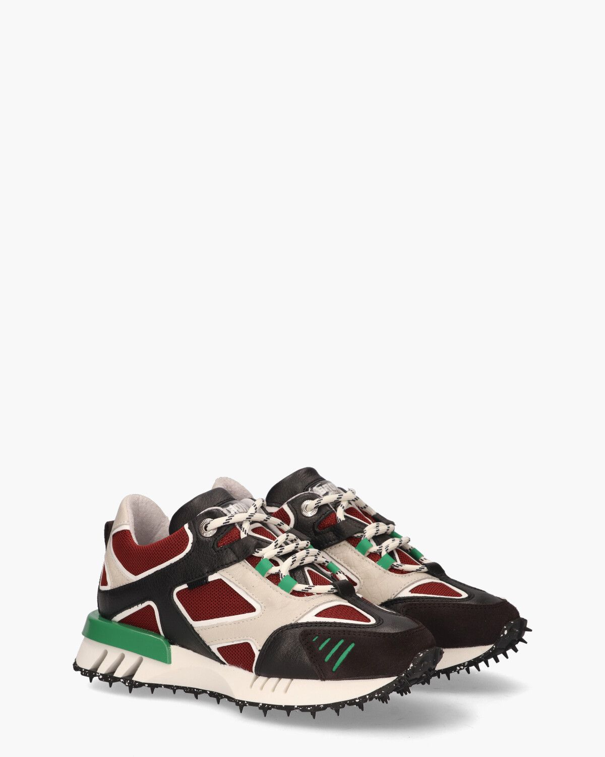 Hacker Bordeauxrood/Multicolor Damessneakers