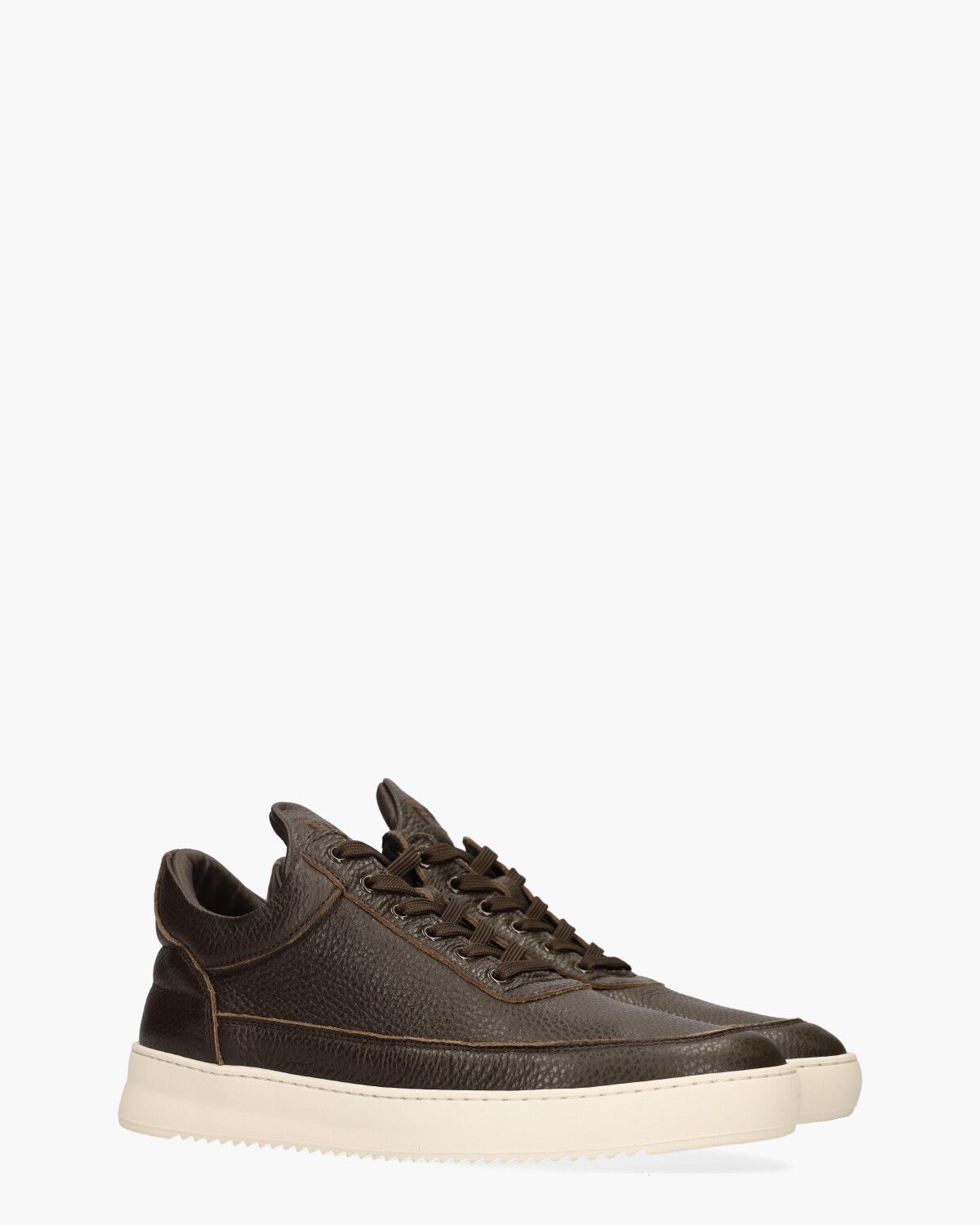 Low Top Donkerbruin Herensneakers 