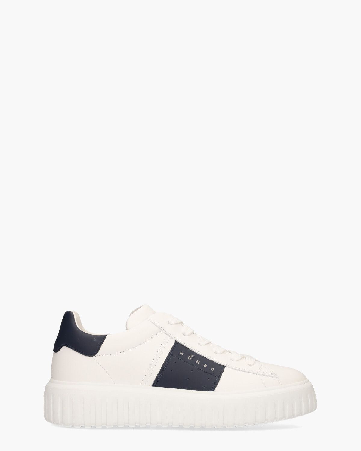 H-Stripes Wit/Donkerblauw Herensneakers