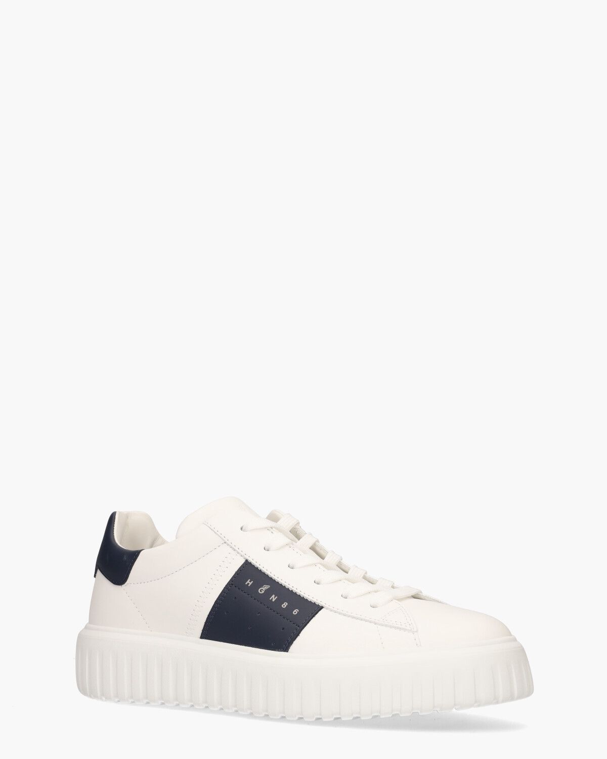 H-Stripes Wit/Donkerblauw Herensneakers