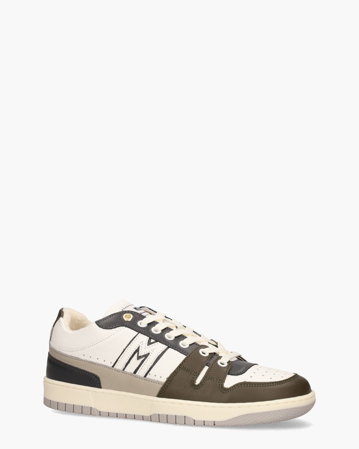 The Brooklyn M  Wit/Donkerblauw/Bruin Herensneakers