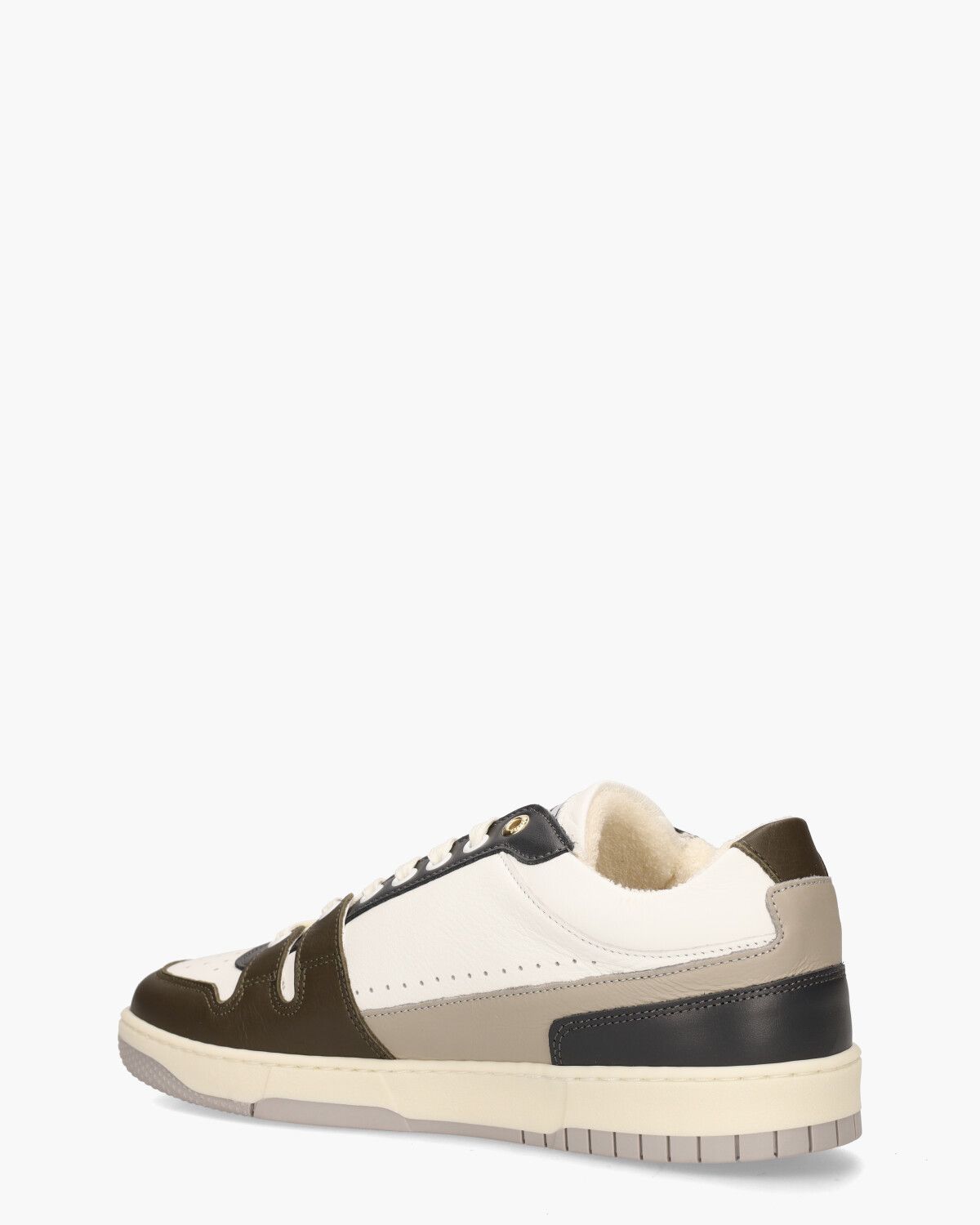The Brooklyn M  Wit/Donkerblauw/Bruin Herensneakers