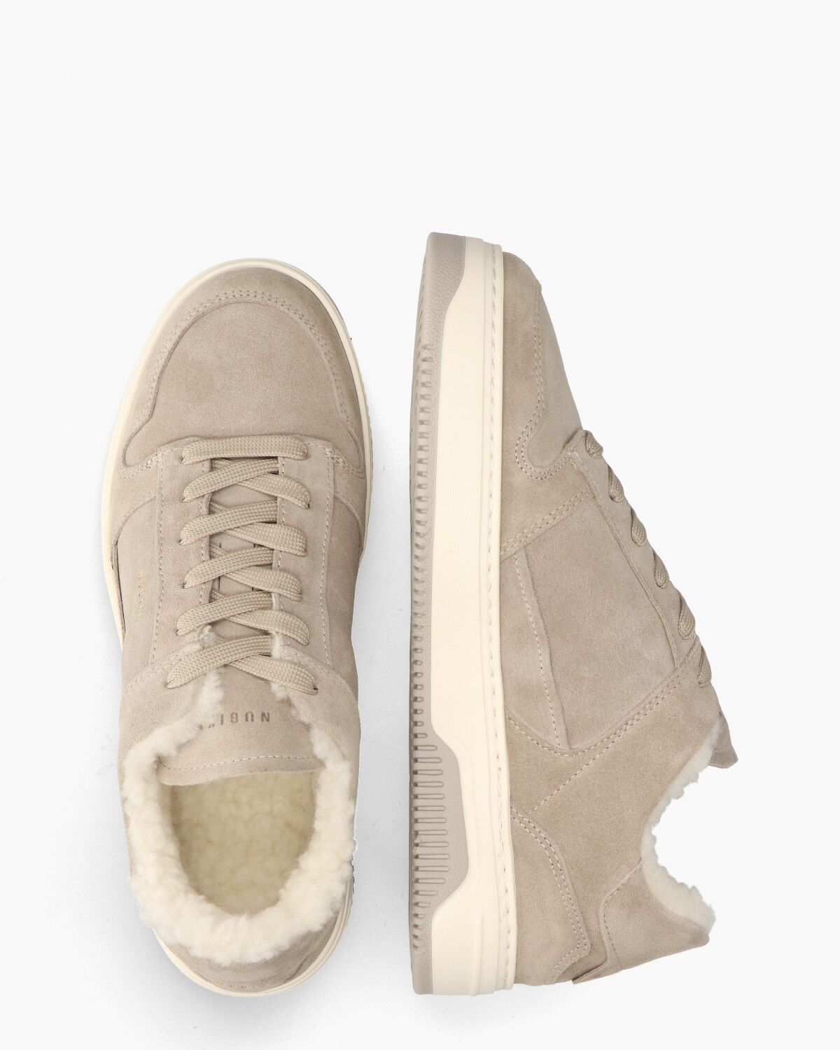 Basket Court Fur Taupe Herensneakers