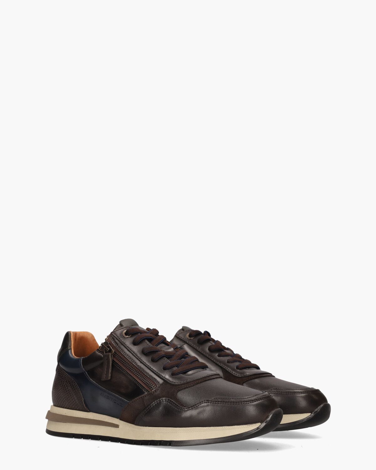 13719 Bruin/Blauw Herensneakers