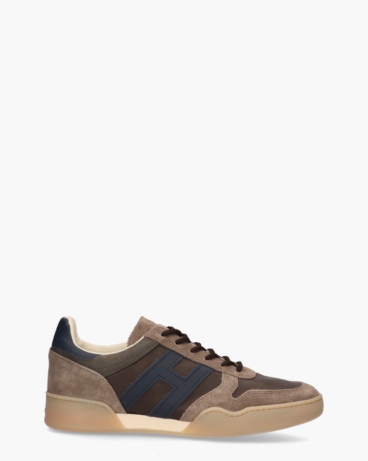 H357 Bruin/Blauw Herensneakers