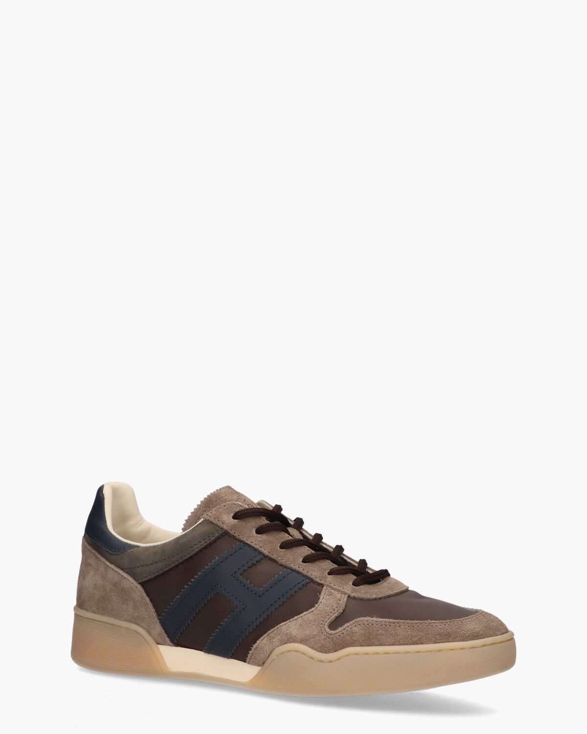 H357 Bruin/Blauw Herensneakers