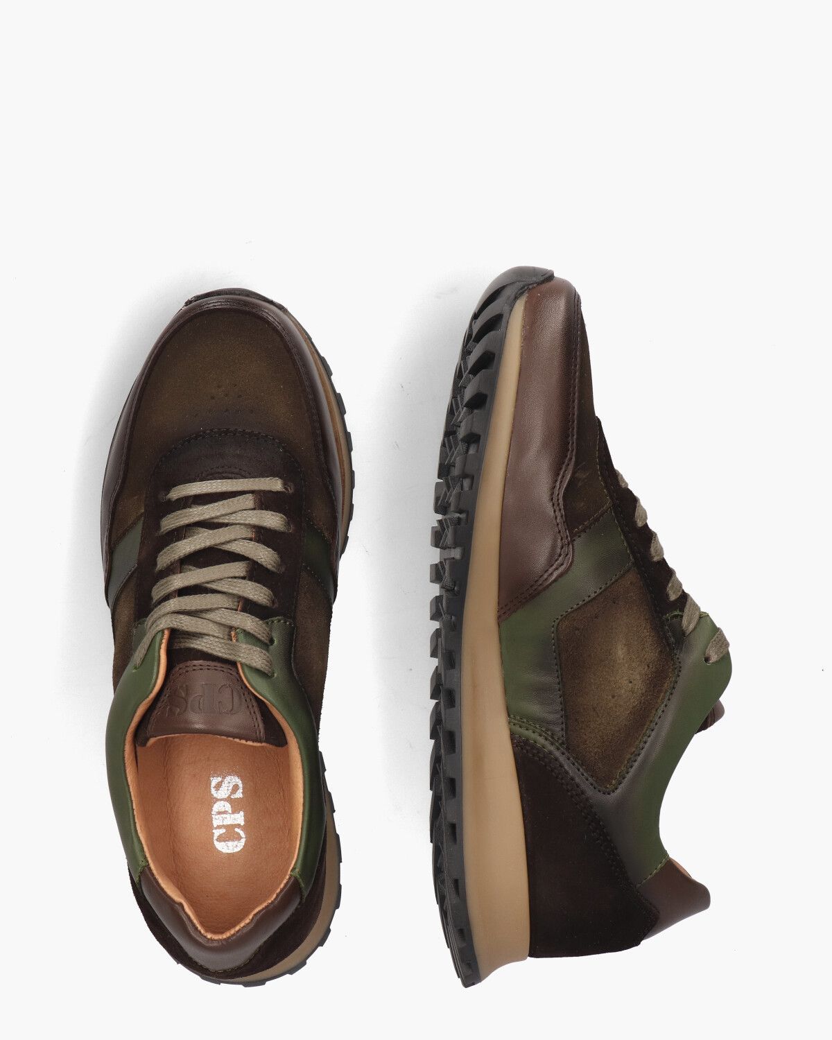 Uriel Bruin/Groen Herensneakers