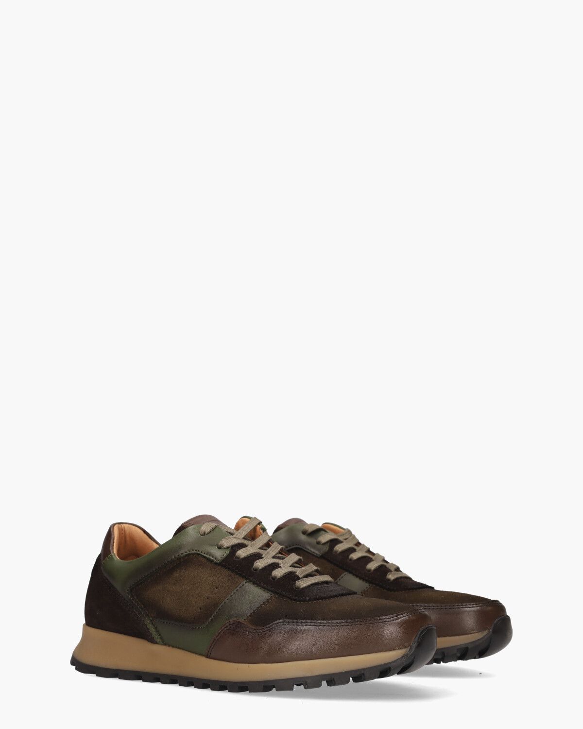 Uriel Bruin/Groen Herensneakers