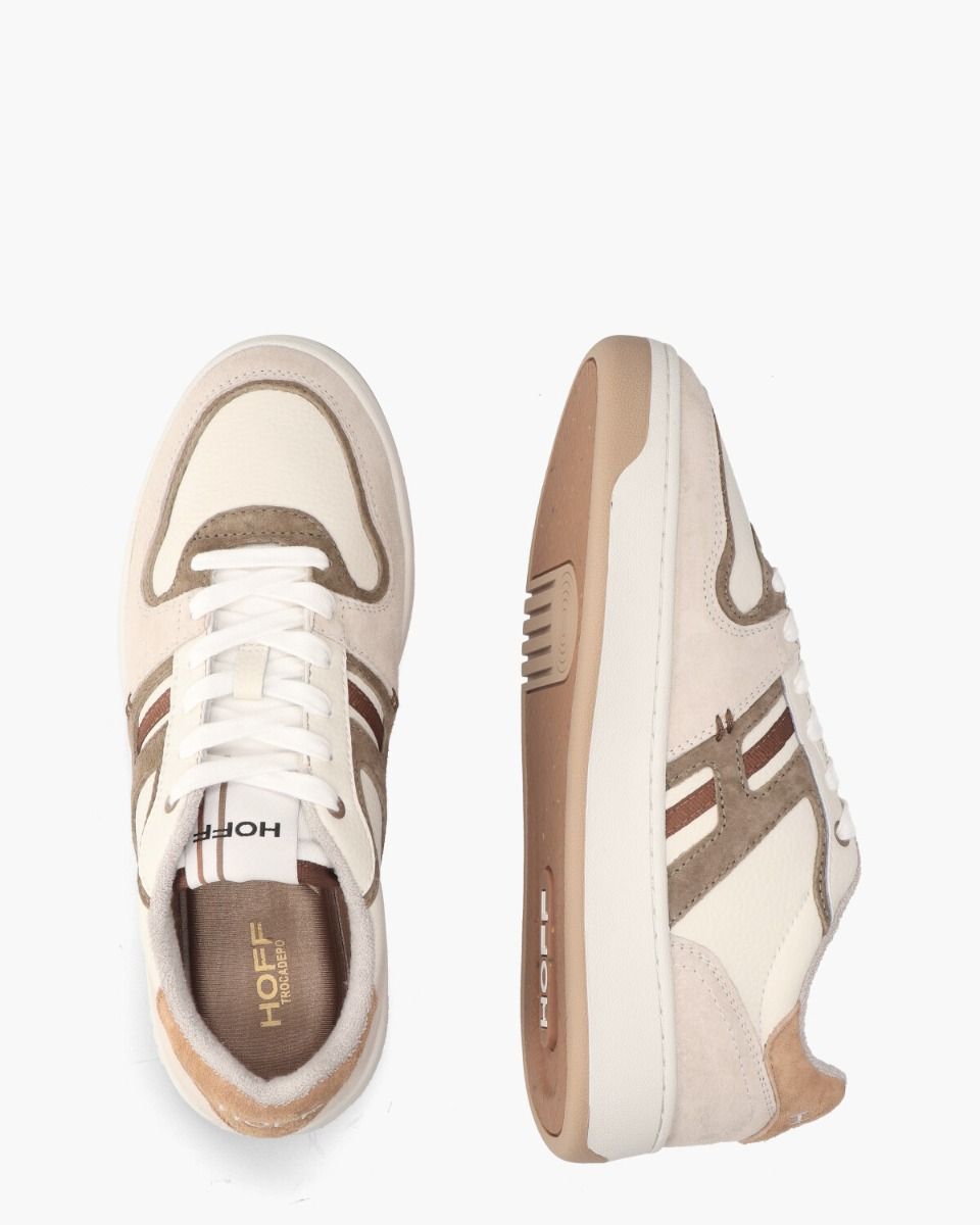 Trocadero Off-White/Bruin Herensneakers