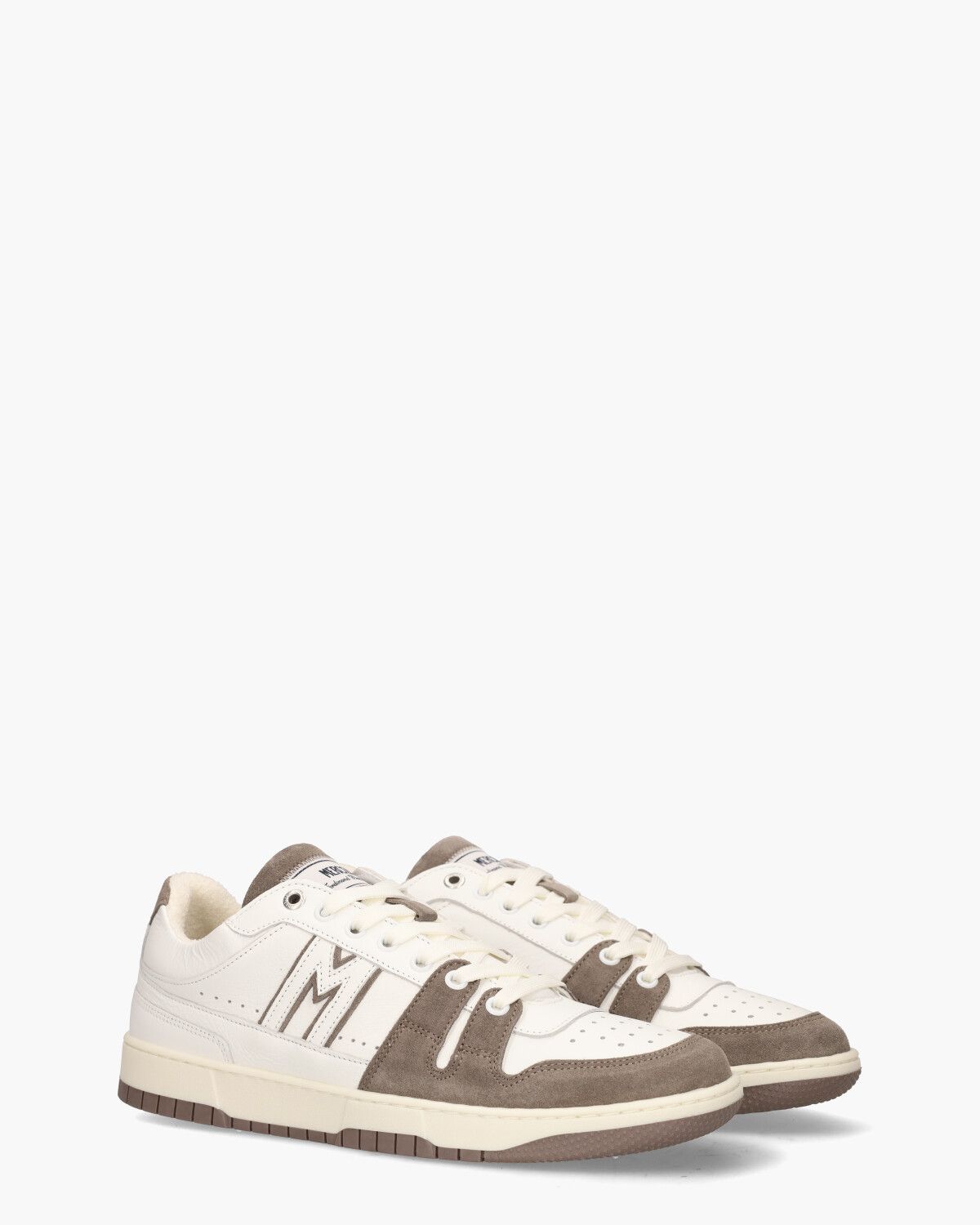 The Brooklyn M Wit/Taupe Herensneakers