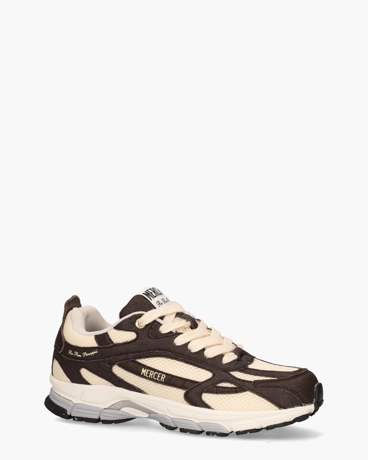 The Re-Run Pineapple Donkerbruin/Ecru Herensneakers