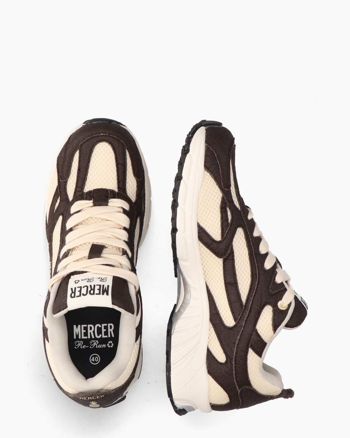 The Re-Run Pineapple Donkerbruin/Ecru Herensneakers