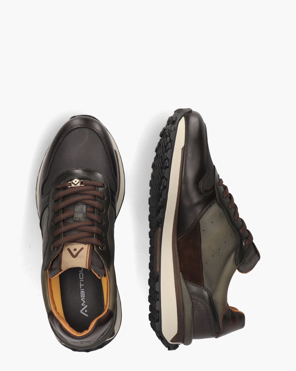 13675 Groen/Bruin Herensneakers