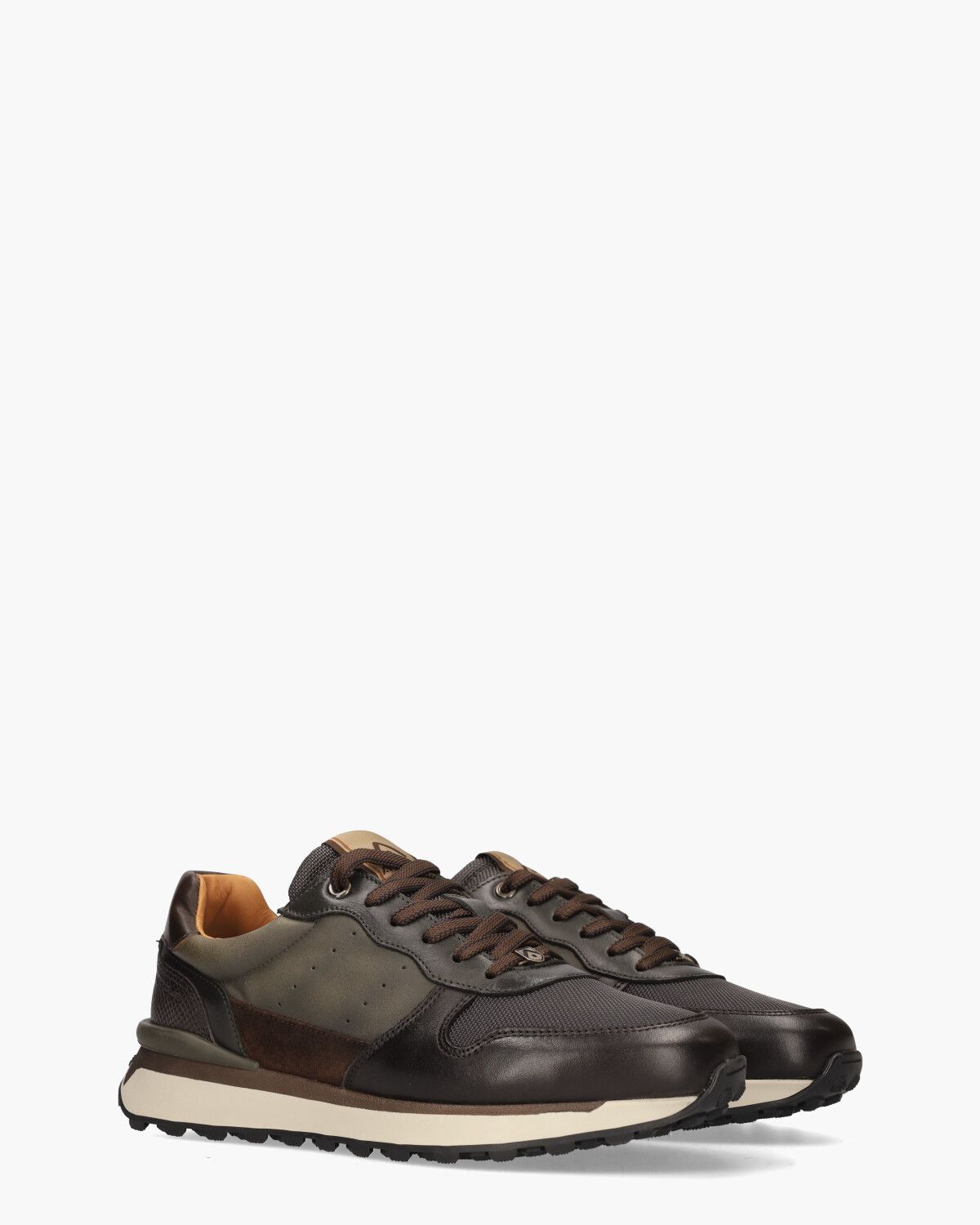 13675 Groen/Bruin Herensneakers