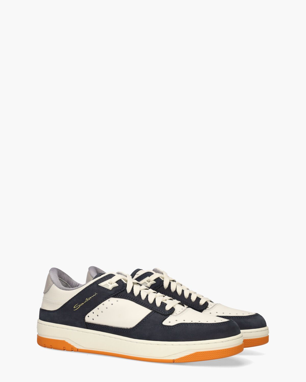 21865 Off-White/Donkerblauw Herensneakers