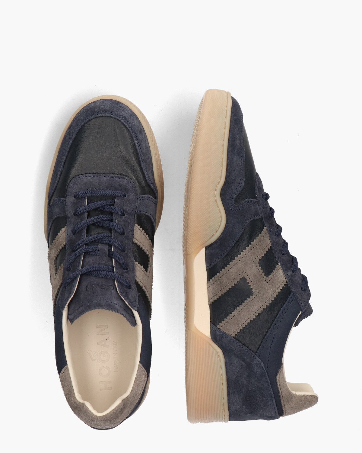 H357 Donkerblauw/Grijs Herensneakers