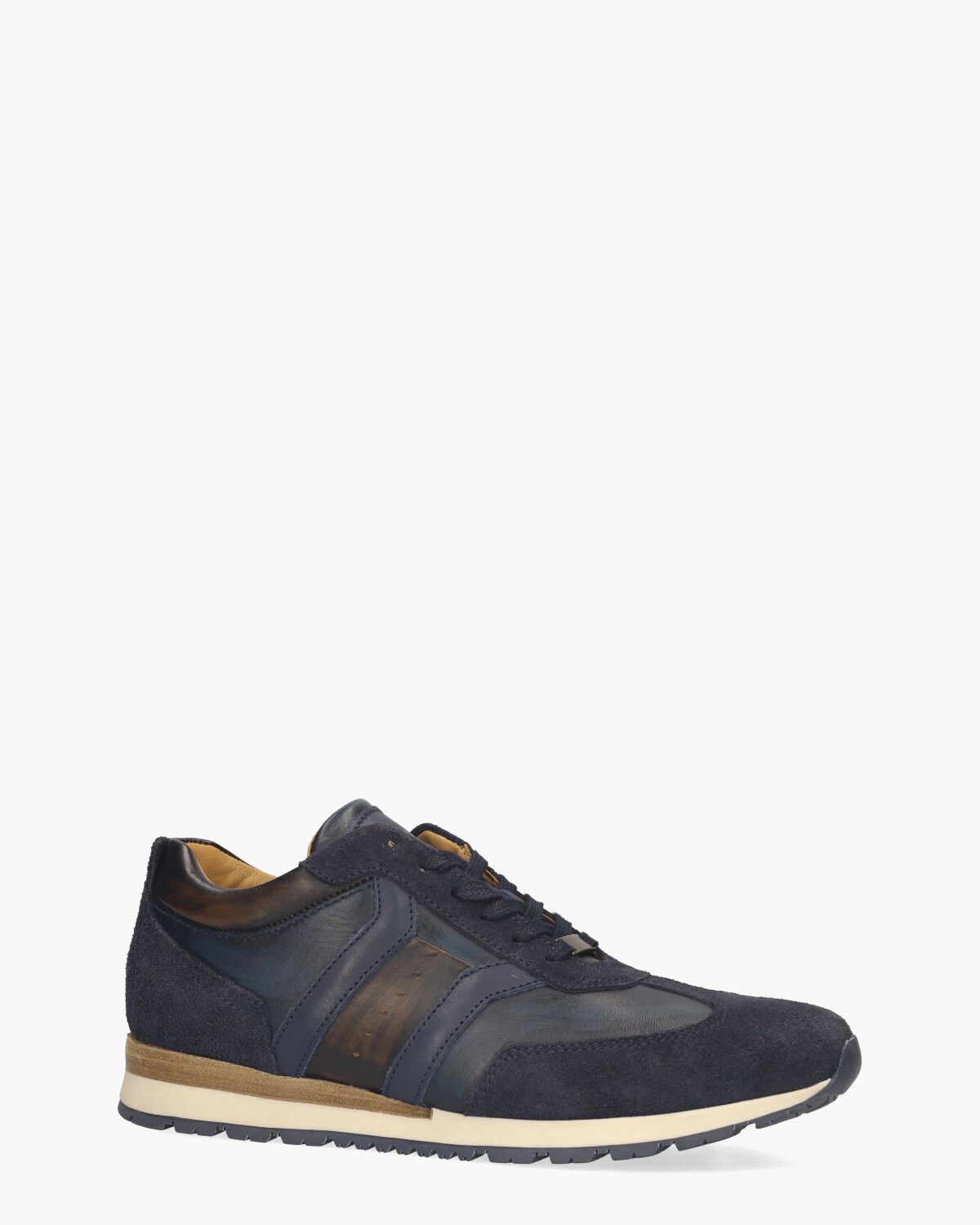 Sweder Donkerblauw/Bruin Herensneakers