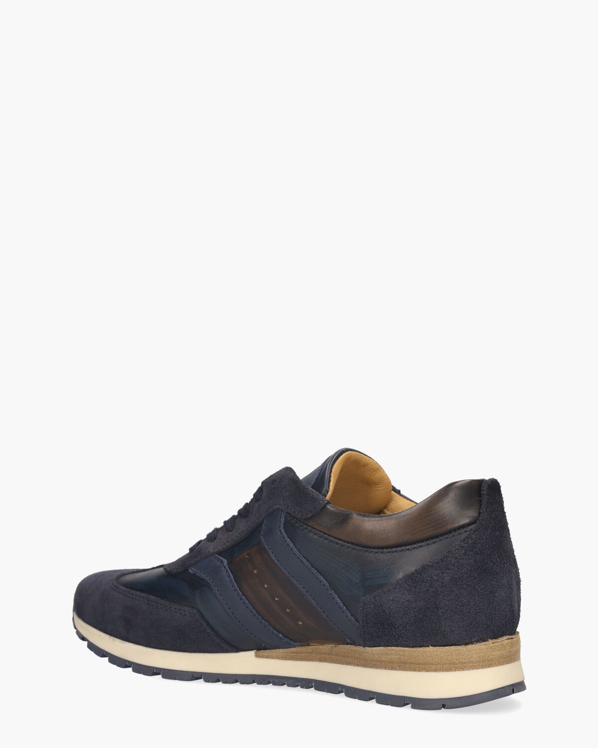 Sweder Donkerblauw/Bruin Herensneakers