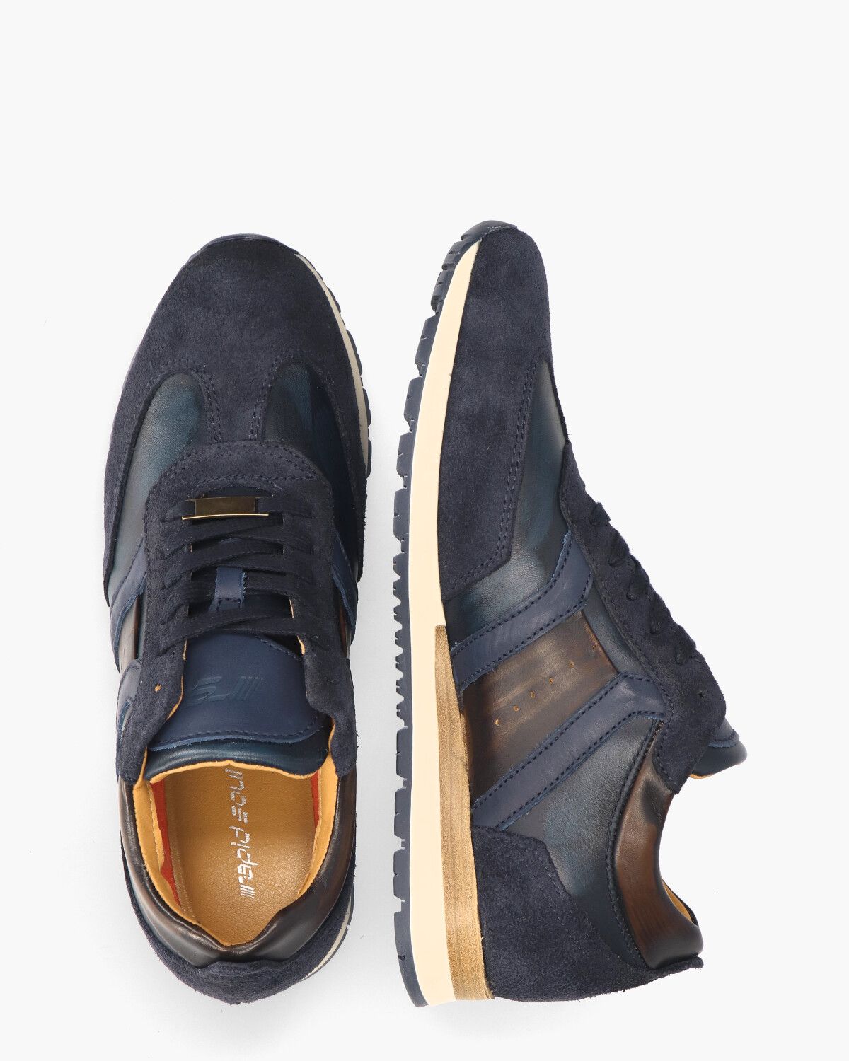 Sweder Donkerblauw/Bruin Herensneakers