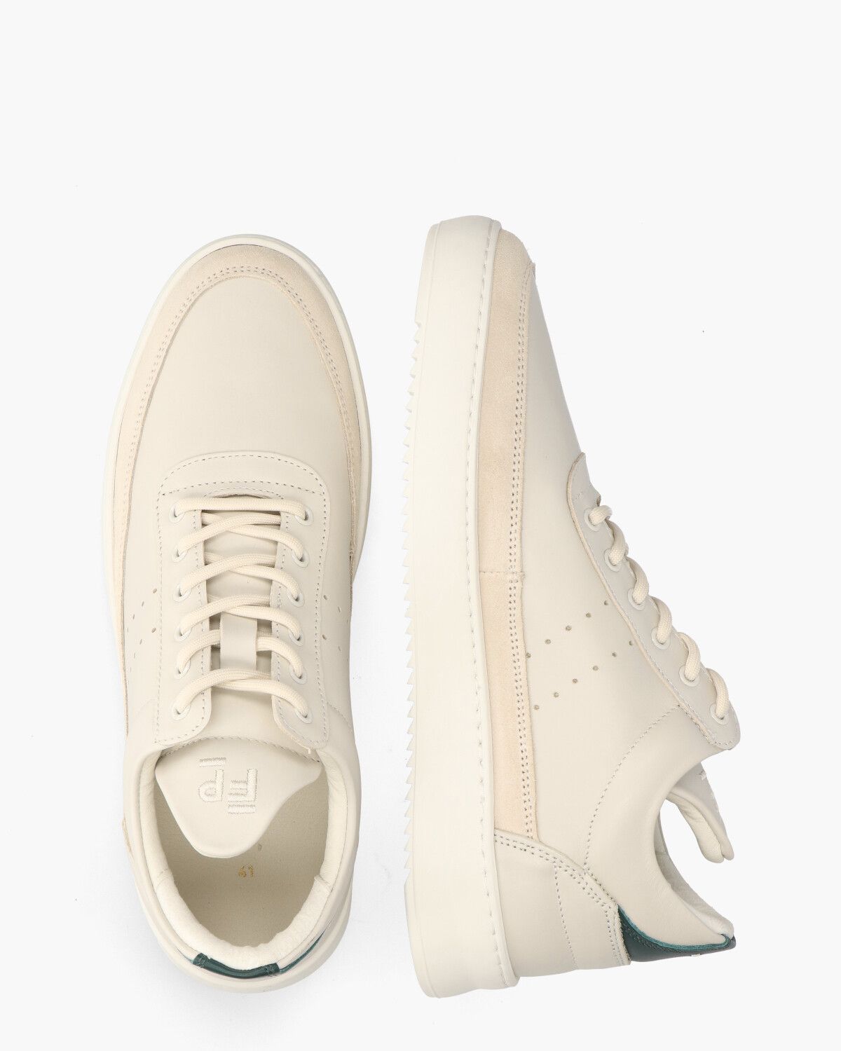 Low Top Beige/Groene Herensneakers