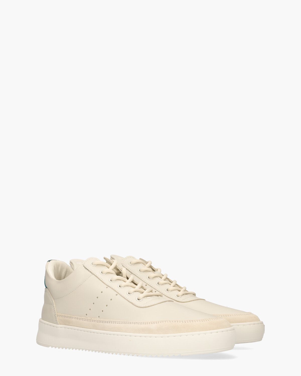 Low Top Beige/Groene Herensneakers