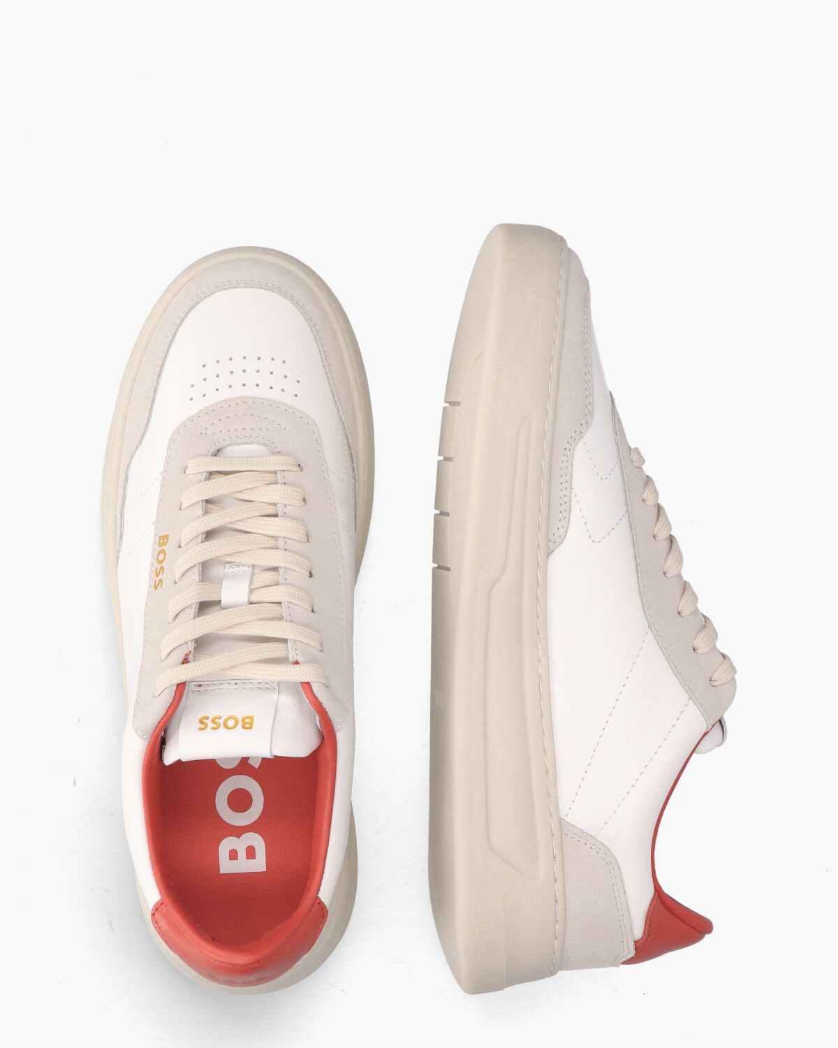 Baltimore Tenn LTSD Wit/Beige/Rood Herensneakers