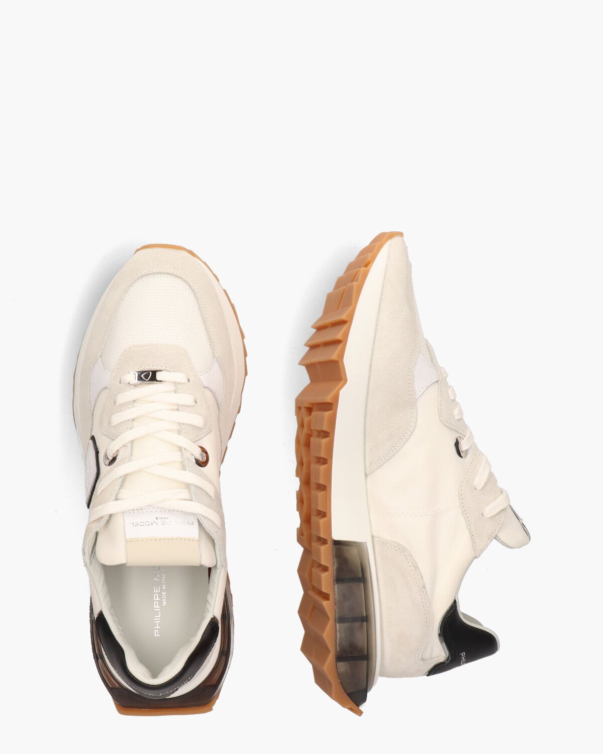 La Rue Mondial Off-White/Zwart Herensneakers