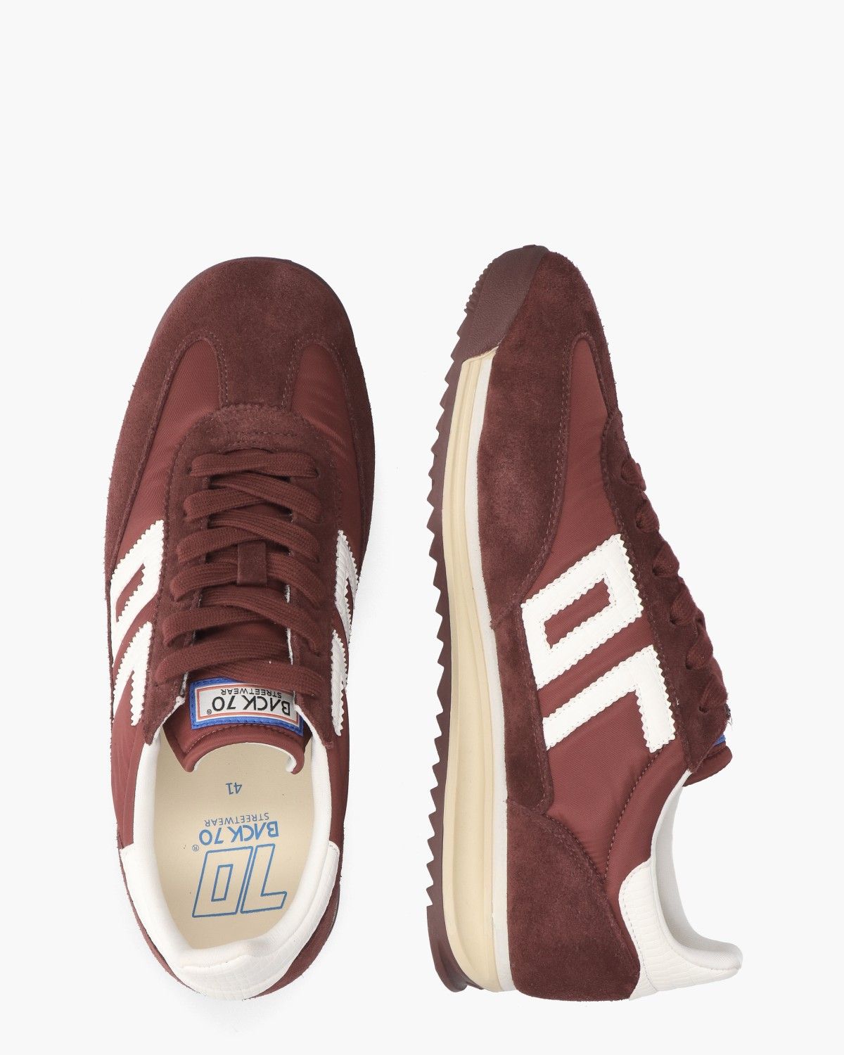 Jogger Bordeaux/Wit Herensneakers