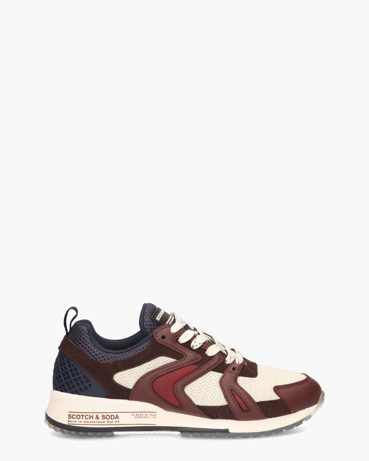 Vivex Bordeauxrood/Multi Herensneakers